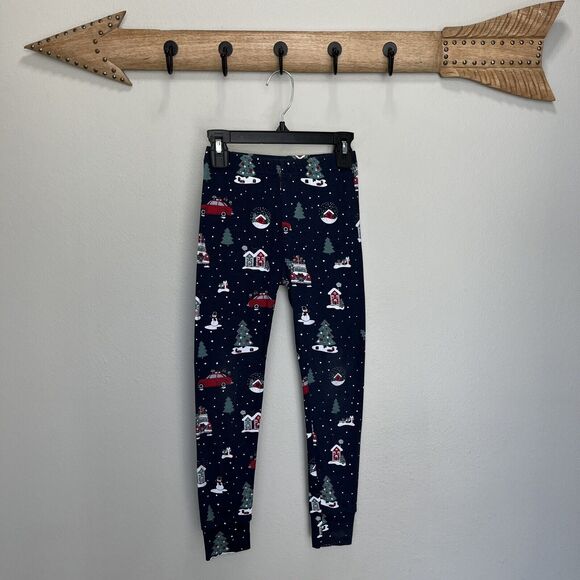 Children’s Place PJ Place | Blue Christmas Pajama Pants Tree Car Snowman Size 6 - Picture 1 of 6
